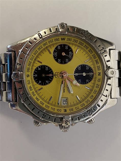 breitling automatic chronograph watch|Breitling self winding automatic movement.